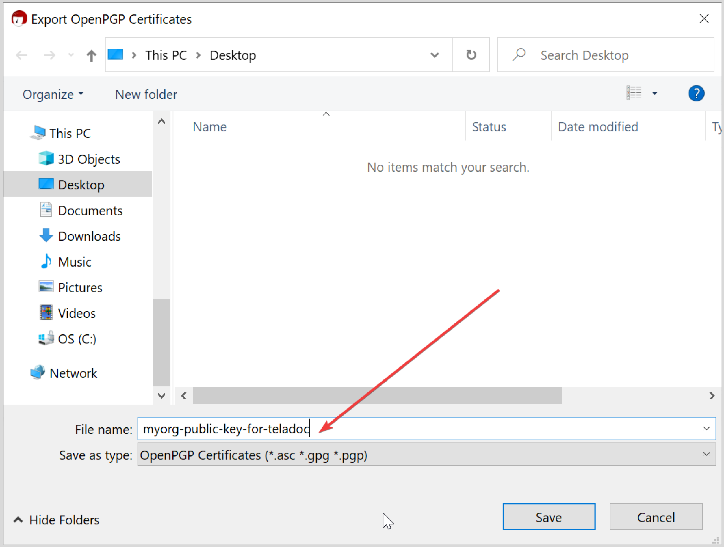 Screenshot of user interface